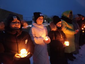 Астраханские патриоты с. Цветное Володарского района провели акцию «Свеча памяти», в благодарность всем тем, кто защищал нашу Родину